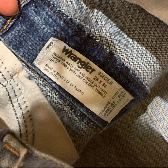 Vintage Raw Blue Wranglers 28”x 32” - Picture 3 of 5